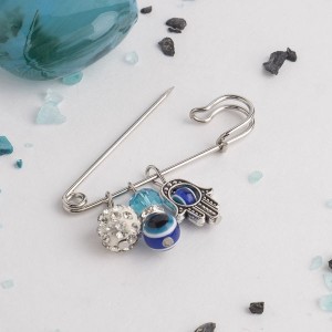 Булавка-оберег от сглаза "На счастье", 5 х 4,5 см (пластик, бижутерный сплав)