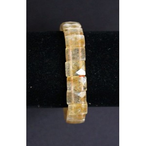 Браслет из цитрина 12х9мм, огранка на резинке