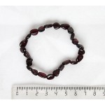 Браслет из граната, мятый овал 5-8мм