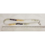 Бусы из аметиста, горного хрусталя, пренита и цитрина, шарик 8мм огранка