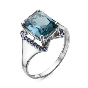 C925 Кольцо 2,06г фианит родирование