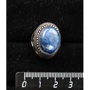 Кольцо из кианита (кабошон-мозаика) овал, 18х13мм 