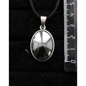 Кулон из гематита, простой овал 25х18мм