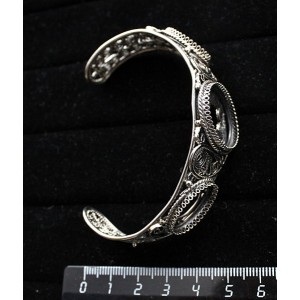 Основа для браслета, филигрань, ручная работа, сеттинги овалы 18х13мм и 25х18мм