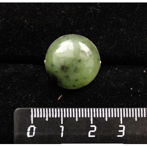 Брошь из нефрита, круг 18мм