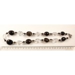 Бусы из горного хрусталя (крупная огранка) и раухтопаза (галтовка 15-20мм) 50см