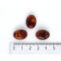 Янтарь темный, кабошон-мозаика овал 18х13мм