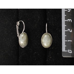 Cерьги из лабрадорита, овал 14х10мм, замок петелька