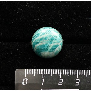 Брошь из амазонита, круг 18мм