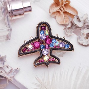 Брошь "Самолет", цвет фиолетово-чёрный, цвет серебристый Брошь "Самолет", цвет фиолетово-чёрный, цвет серебристый