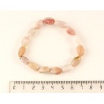 Браслет из опала розового, овал 10-15мм