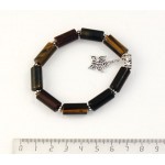 Браслет из бычьего, тигрового, соколиного глаза цилиндр 8*16мм