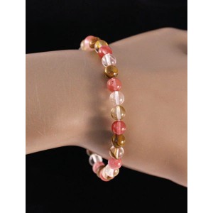 Браслет из халцедона, шарик 6мм