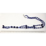 Колье-галстук из лазурита, шарик 12, 10, 6мм