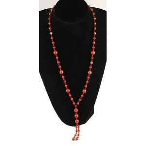 Колье-галстук из яшмы красной, шарик 12 и 6мм