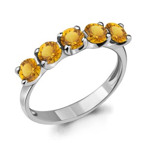C925 Кольцо 1,8г цитрин родирование