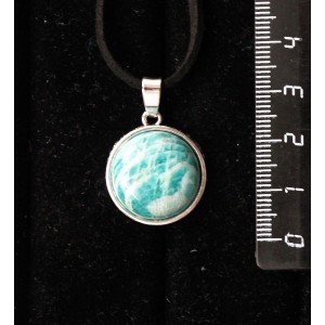 Кулон из амазонита, круг 18мм