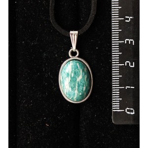 Кулон из амазонита, простой овал 18х13мм