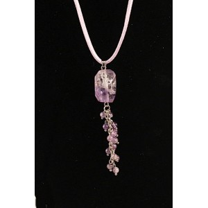 Кулон из аметрина, камень от 18мм крупная огранка + шарик 4мм