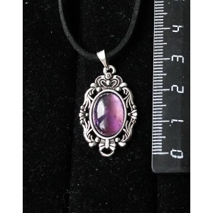 Кулон из аметиста, "принцесса", овал 14х10мм
