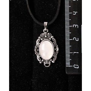 Кулон из кварца розового, "принцесса", овал 14х10мм