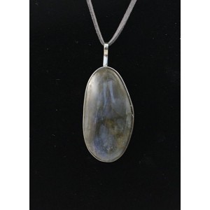 Кулон из лабрадорита 55х28мм, синий эффект