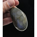 Кулон из лабрадорита 55х28мм, синий эффект