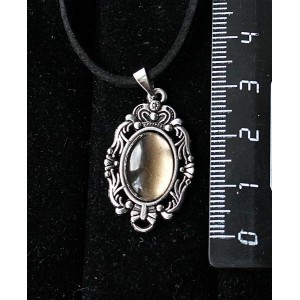 Кулон из раухтопаза, "принцесса", овал 14х10мм