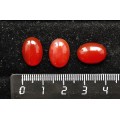 Сердолик однотонный, кабошон овал 14х10мм