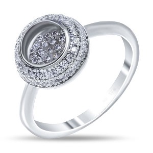 C925 Кольцо 2,77г фианит родирование