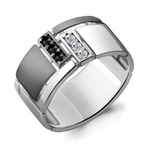 C925 Кольцо 4,38г фианит, шпинель родирование