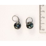 Серьги из гелиотиса, шарик-мозаика 12мм