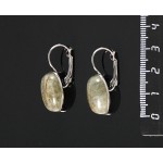 Серьги из волосатика, овал 18х13мм замок петелька