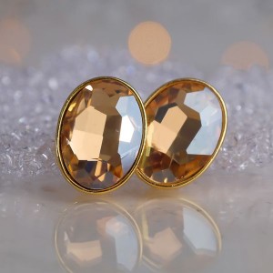 Клипсы "Вечеринка" овалы, цвет золото Клипсы "Вечеринка" овалы, цвет золото