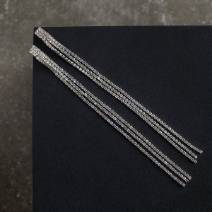 Клипсы "Ажур" классика, цвет белый, цвет серебристый