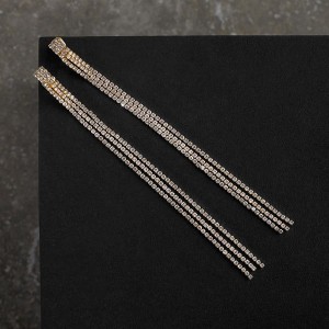 Клипсы "Ажур" классика, цвет белый, цвет золотистый