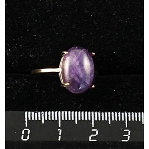 Кольцо c аметистом, овал 14х10мм