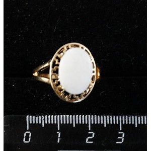 Кольцо c перламутром , греческое, 14х10мм