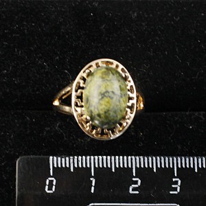 Кольцо c змеевиком, греческое, 14х10мм