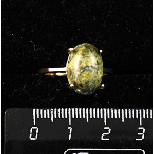 Кольцо c змеевиком,  овал 14х10мм