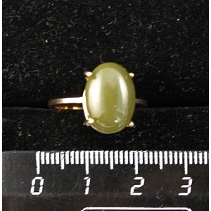 Кольцо c нефритом,  овал 14х10мм
