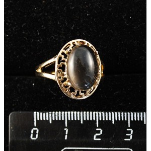 Кольцо c раухтопазом , греческое, 14х10мм