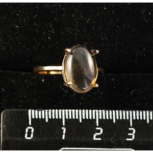 Кольцо c раухтопазом,  овал 14х10мм