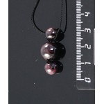 Кулон из граната "3 шарика", на нити