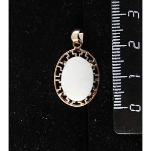 Кулон из перламутра, "греческий", 14х10мм