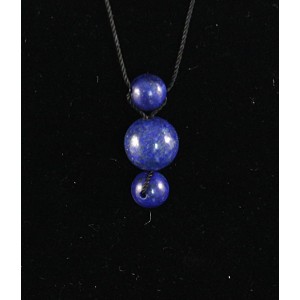 Кулон из лазурита "3 шарика", на нити