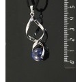 Кулон из лазурита, коннектор "спираль", шарик 12мм