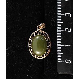 Кулон из нефрита, "греческий", 14х10мм