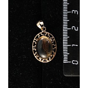 Кулон из раухтопаза, "греческий", 14х10мм