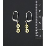 Серьги из цитрина, круг граненый 6мм